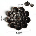 2 in 1 Alloy Incense Burner Metal Sandalwood Incense Sticks Holder Buddhism Zen Lotus Sticks Incense Censer Nasturtium Ashtray