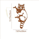 1Pc Rustic Squirrel Metal Tree Stake, Creative Iron Art Silhouette Decoration for Garden or Home