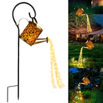 Solar Lanterns Watering Canoutdoor Watering Can Water Lawn Light 36LED Kettle String Light Iron Retro Garden Landscape Lights