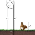 Shepherd Hook 48 Inch 5 Pack One Piece Structure No Assembly Required 2/5 Inch Heavy Duty Solid Metal Shepards for Garden Outdoor Plants Lantern Mason Jar Wind Chimes Wedding Small