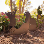 Exclusive Cute Cat Garden Decorative Silhouette - Tiki-Inspired Cat Family Garden Stakes | Perfect Outdoor Statues for Garden