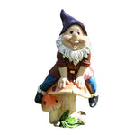 Funny Resin Garden Gnome Statue Cartoon Naughty Dwarfs Figurines Small Sculptures Creative Decoration for Lawn Garden