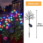 Outdoor Waterproof Solar Garden Lights Sakura/Sunflower Solar Powered Landscape Tree Lights with Battery Lights for Pathway