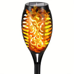 12LED Solar Flame Light Outdoor,Waterproof 12Leds Torches Landscape Lamp for Outdoor Courtyard Garden Yard,Halloween Decorations