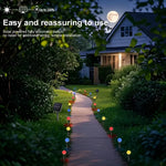30 LED Solar Bubble Ball Lawn Lights Waterproof Solar Pathway String Light for Outdoor Garden Patios Trail Lighting Decoration