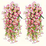 2Pcs Uv-Resistant Artificial Morning Glory & Eucalyptus Hanging Decor - Perfect for Home, Garden, Weddings | Versatile Outdoor