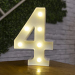 Alphabet Letter LED Lights Luminous Number Lamp Battery Warm Night Light for Home Wedding Birthday Christmas Party Decoration