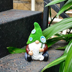 Outdoor Garden Resin Dwarf Statue Lighting Guide Solar Led Lantern Welcome Sign Flocking Dwarf Courtyard Lawn Large Decoration
