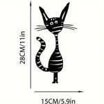 Exclusive Cute Cat Garden Decorative Silhouette - Tiki-Inspired Cat Family Garden Stakes | Perfect Outdoor Statues for Garden
