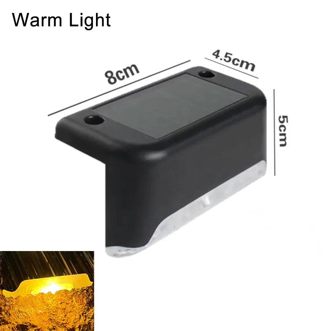 Solar Deck Lights Outdoor Step Lights Waterproof Led Solar Lights for Railing Stairs Fence Yard Patio and Pathway Plant Lighting
