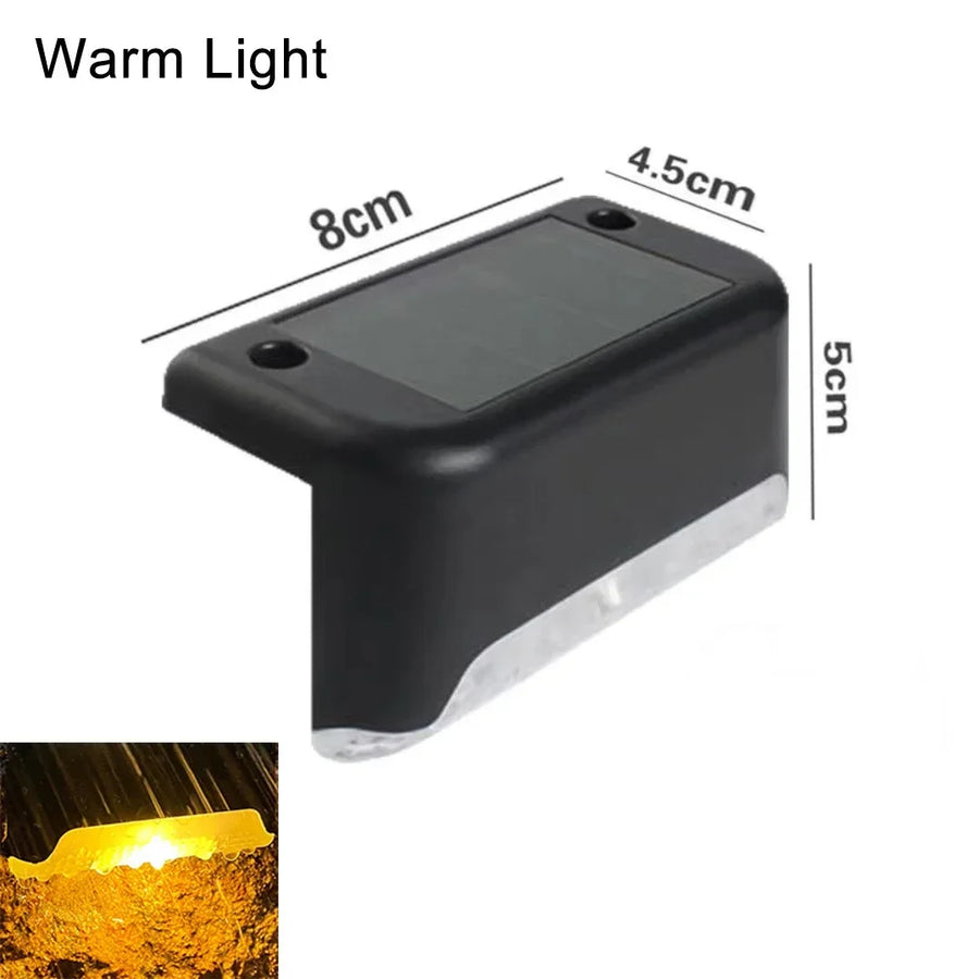 Solar Deck Lights Outdoor Step Lights Waterproof Led Solar Lights for Railing Stairs Fence Yard Patio and Pathway Plant Lighting