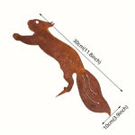 1Pc Rustic Squirrel Metal Tree Stake, Creative Iron Art Silhouette Decoration for Garden or Home