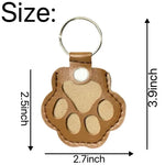 Pet Hair Memorial Keychain PU Leather Keepsake Locket for Cat Dog Fur Pet Hair Storage Pendant Handbag Hanging Accessories