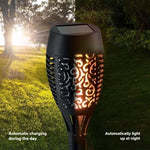 12LED Solar Flame Light Outdoor,Waterproof 12Leds Torches Landscape Lamp for Outdoor Courtyard Garden Yard,Halloween Decorations