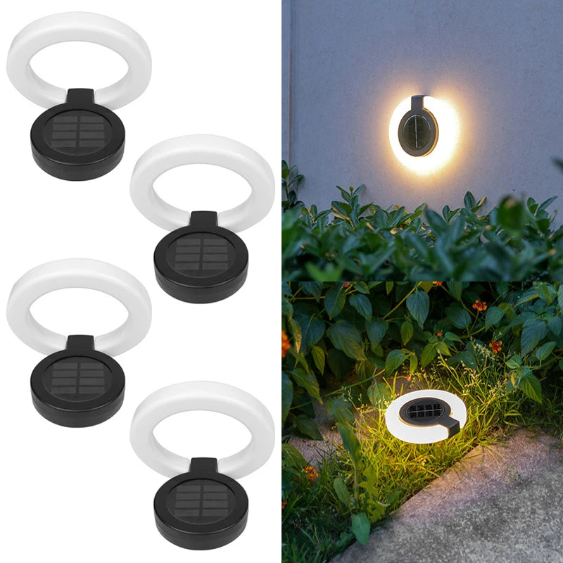 1/4PCS Solar Lights Outdoor,Waterproof Atmosphere Light,Outdoor Buried Lamps, Wall Lighting, Lawn Lamp, for Balcony Garden Decor