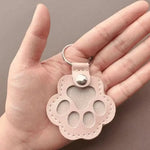 Pet Hair Memorial Keychain PU Leather Keepsake Locket for Cat Dog Fur Pet Hair Storage Pendant Handbag Hanging Accessories