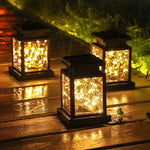 1Pc Solar Lantern Outdoor Garden Hanging Lanterns Waterproof LED Mission Lights for Table Party Decorative Patio Yard Lawn