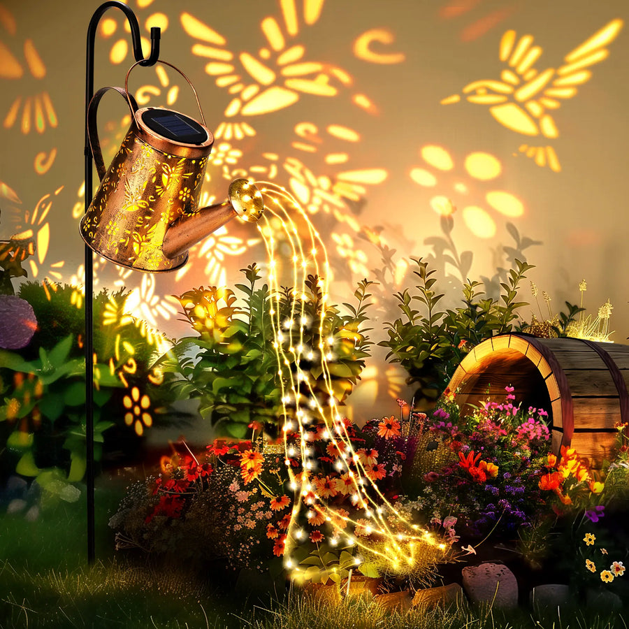 Solar Lights Outdoor Garden Decor, Large Lanterns Watering Can Lights Gardening Gifts for Mom Women Grandma Birthday, Hanging Lights Outdoor Decoration for Yard Porch Patio Backyard