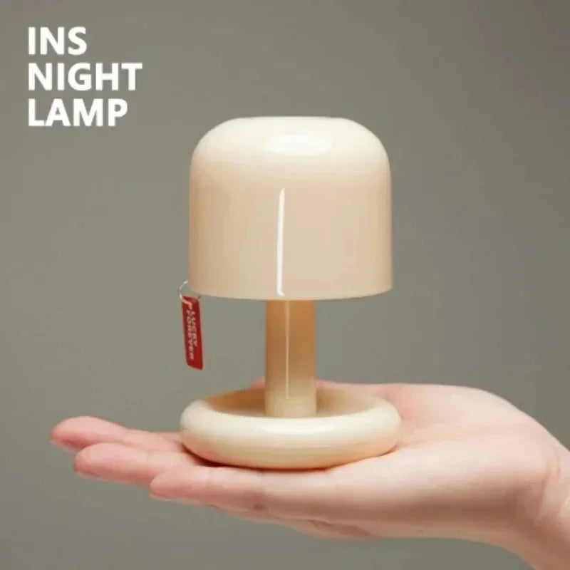 Mini Sunset Night Lamp Desktop Creative USB Rechargeable Ins Mushroom Style Led Night Light for Coffee Bar Home Decor Bedroom