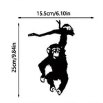 1Pc Rustic Squirrel Metal Tree Stake, Creative Iron Art Silhouette Decoration for Garden or Home