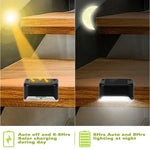 Solar Deck Lights Outdoor Step Lights Waterproof Led Solar Lights for Railing Stairs Fence Yard Patio and Pathway Plant Lighting