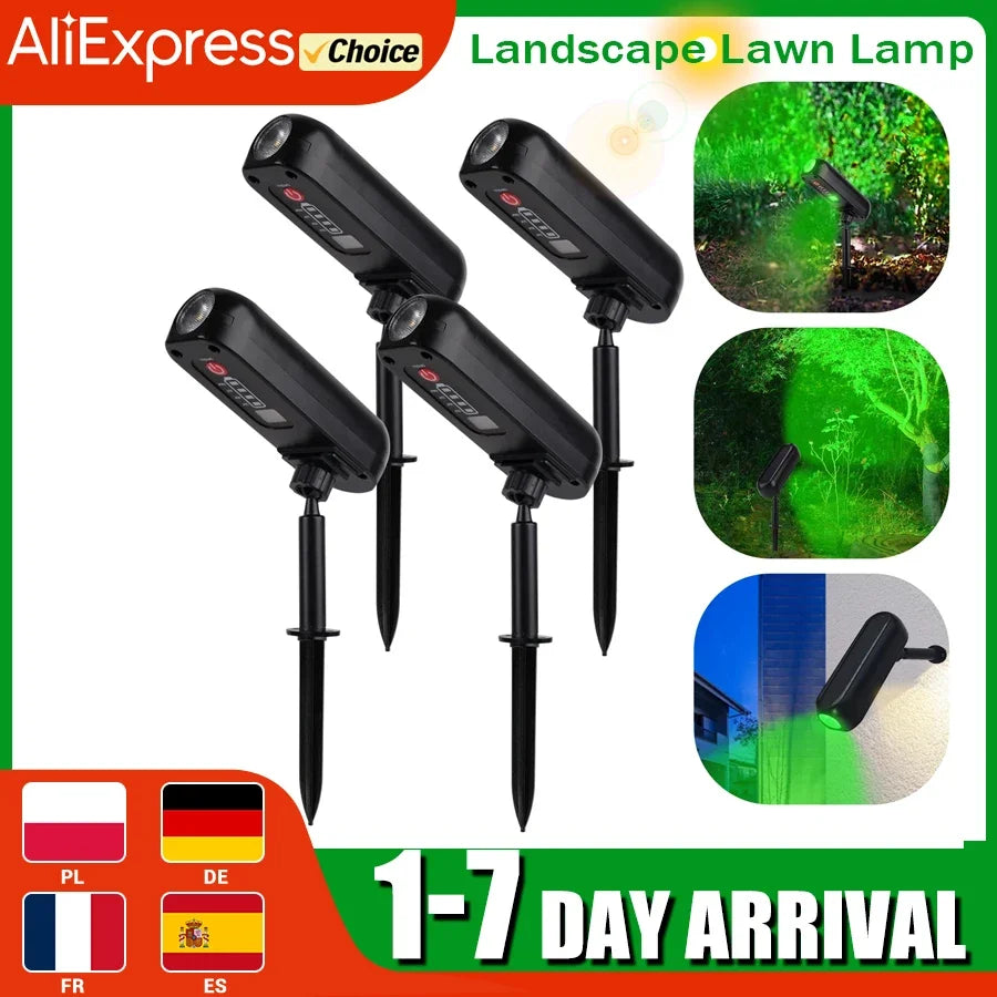 Solar Lights Outdoor Waterproof Solar Powered Garden Lawn Spot Light Solar Lights for Outdoor Landscape Pathway Decoration