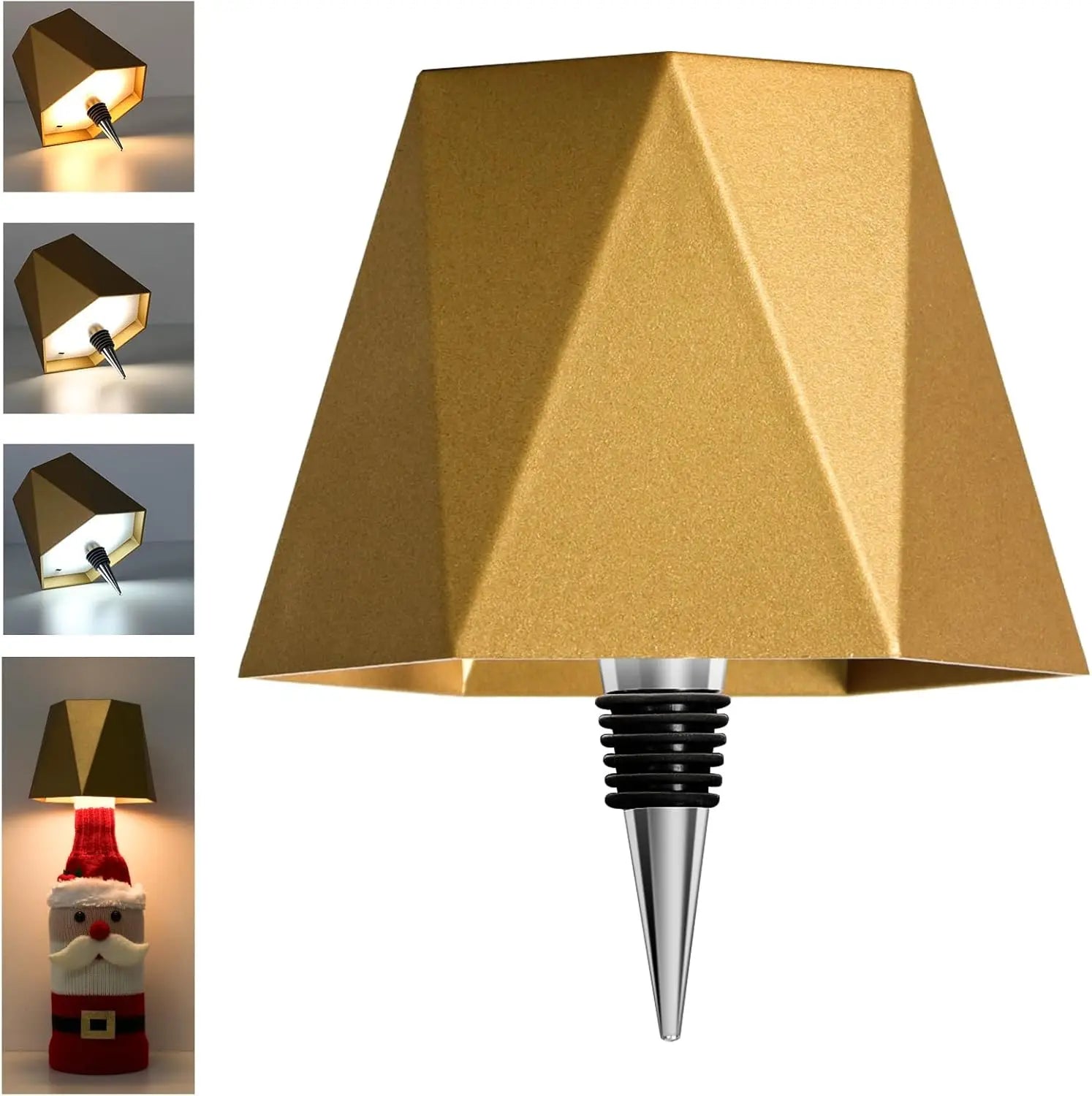 Wireless Bottle Table Lamp Touch Control of 3 Colors and Stepless Dimming Night Lamp for Bar Wine Bottles Decor Desk Lights