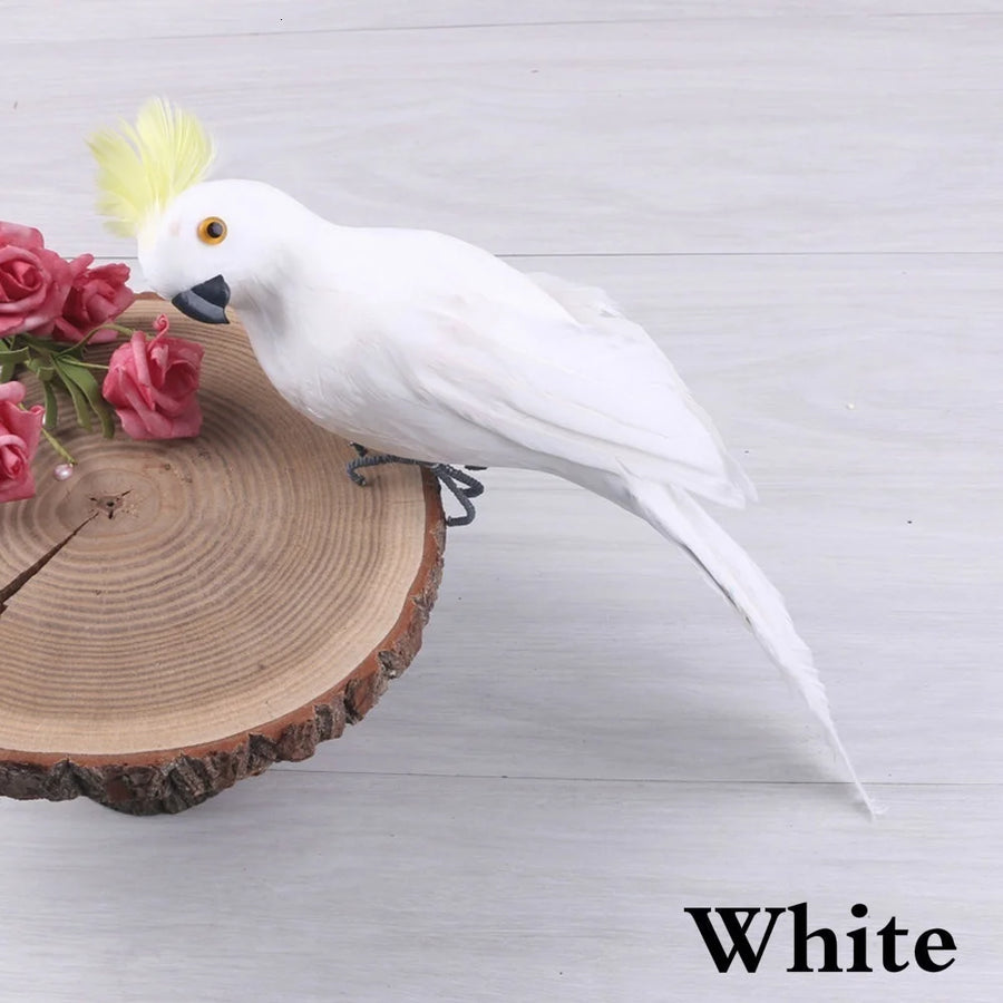 25/35Cm Creative Handmade Simulation Parrot Animal Bird Garden Props Decoration Miniature Feather Lawn Doll Ornaments