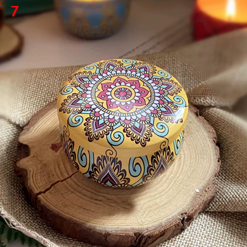 Scented Candles Jar Vintage Flower Candle Jars Soy Wax Fragrance Candle Wedding Birthday Gift Home Decoration 20 Kinds Scents