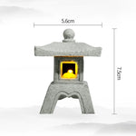 Mini Pagoda Lantern Light Garden Statue Micro Landscape Fish Tank Zen Yard Aquarium Bonsai Zen Garden Home Outdoor Decorations