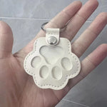 Pet Hair Memorial Keychain PU Leather Keepsake Locket for Cat Dog Fur Pet Hair Storage Pendant Handbag Hanging Accessories