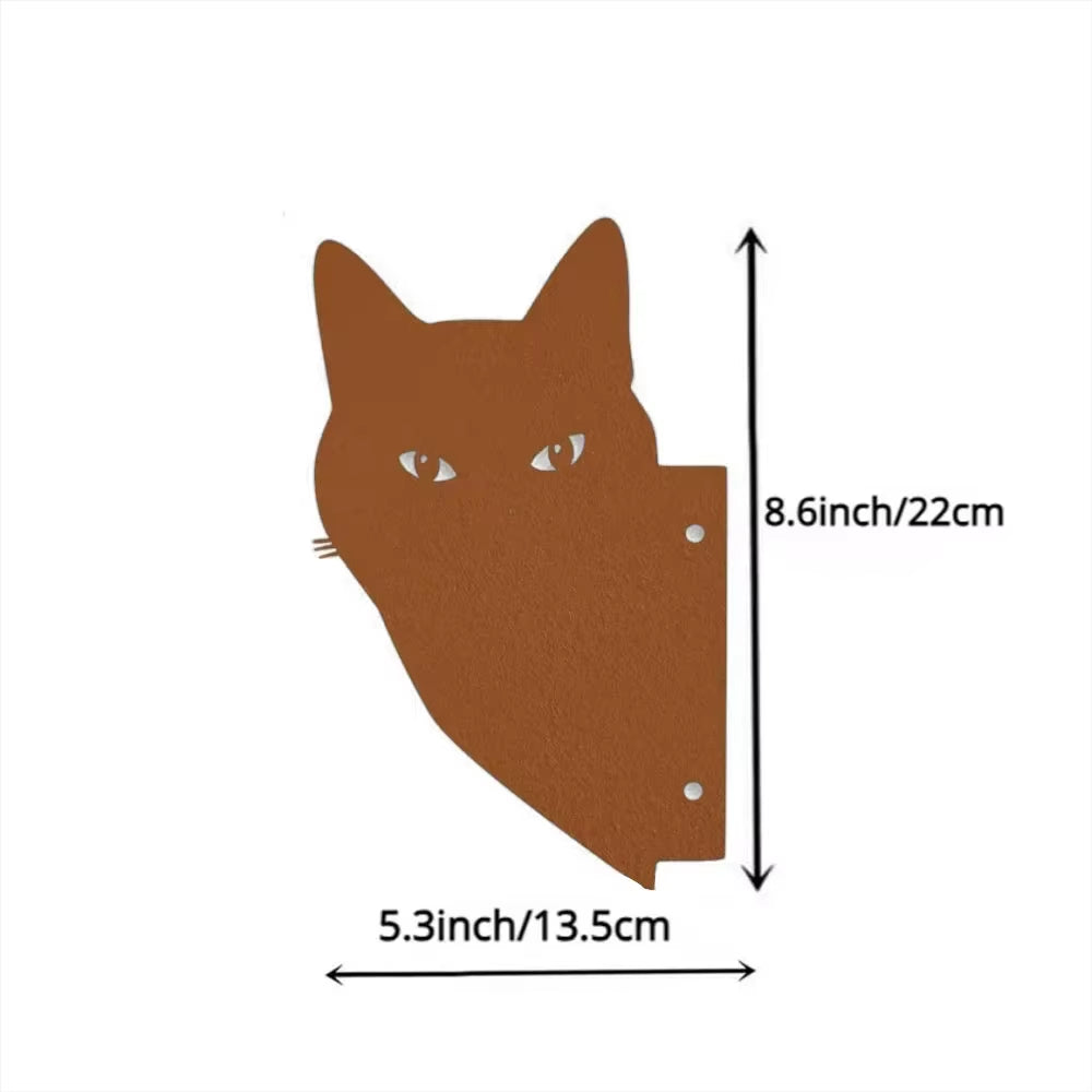 Exclusive Cute Cat Garden Decorative Silhouette - Tiki-Inspired Cat Family Garden Stakes | Perfect Outdoor Statues for Garden