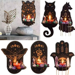 Wall Shelf Stone Wall Shelf Hand Wooden Display Stand Hanging Candle Holder Wall Decor Shelves Home Decoration Shelf Decor