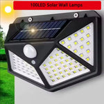 Outdoor Solar Lamp 100 LED Wall Lights PIR Motion Sensor Solar Powered Sunlight Street Light Garden Decoration​