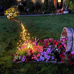 Solar Lanterns Watering Canoutdoor Watering Can Water Lawn Light 36LED Kettle String Light Iron Retro Garden Landscape Lights