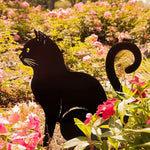 Exclusive Cute Cat Garden Decorative Silhouette - Tiki-Inspired Cat Family Garden Stakes | Perfect Outdoor Statues for Garden