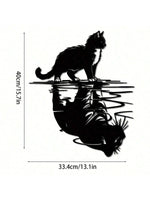 1Pc Rustic Squirrel Metal Tree Stake, Creative Iron Art Silhouette Decoration for Garden or Home