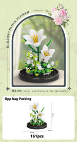Eternal Flower Bouquet Bonsai Potted Plant Micro Building Blocks Model Home Decoration Puzzle Toys Kids Birthday Christmas Gifts