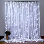 USB Christmas LED Curtain Lights, Indoor Fairy Curtain Lights, Suitable for Bedroom, Background Windows, Holiday Lighting