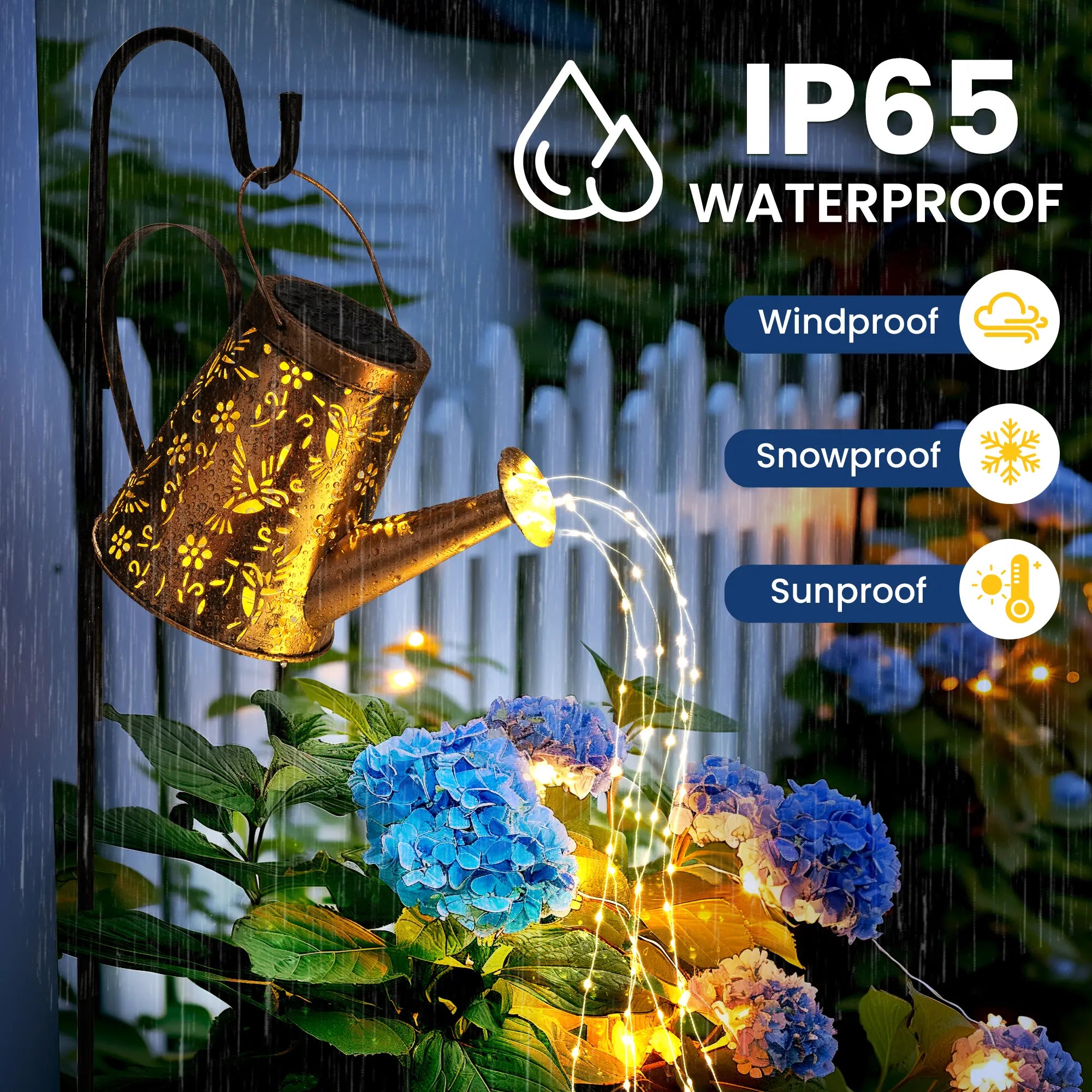 Solar Lights Outdoor Garden Decor, Large Lanterns Watering Can Lights Gardening Gifts for Mom Women Grandma Birthday, Hanging Lights Outdoor Decoration for Yard Porch Patio Backyard