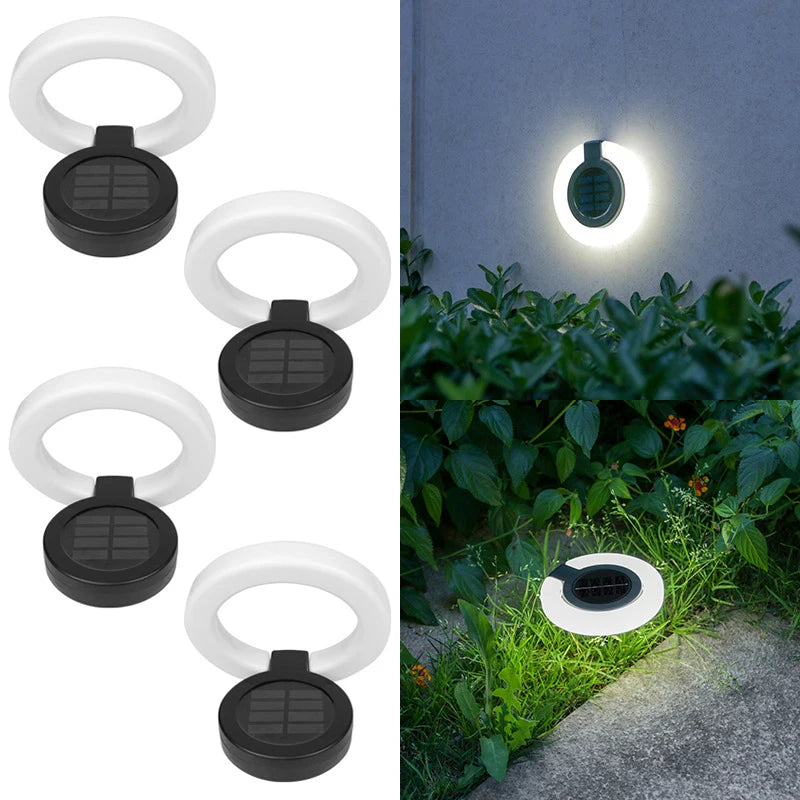 1/4PCS Solar Lights Outdoor,Waterproof Atmosphere Light,Outdoor Buried Lamps, Wall Lighting, Lawn Lamp, for Balcony Garden Decor