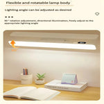 LED Table Lamp Magnetic Hanging USB Rechargeable Desk Lamp 3/5 Color Reading Light Dimmable Cabinet Closet Wardrobe Night Light