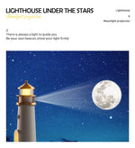 Moon Projection Lighthouse Night Lights Motion Sensor Dimmable Timing Ambient Night Lamp Bluetooth Music Christmas Birthday Gift