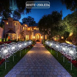 60LED Solar Fireworks Garden Lights Outdoor Waterproof with 8 Lighting Modes Remote Control Decorative Light