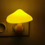 Mushroom Plug-In Night Light — Auto Sensor, Warm White