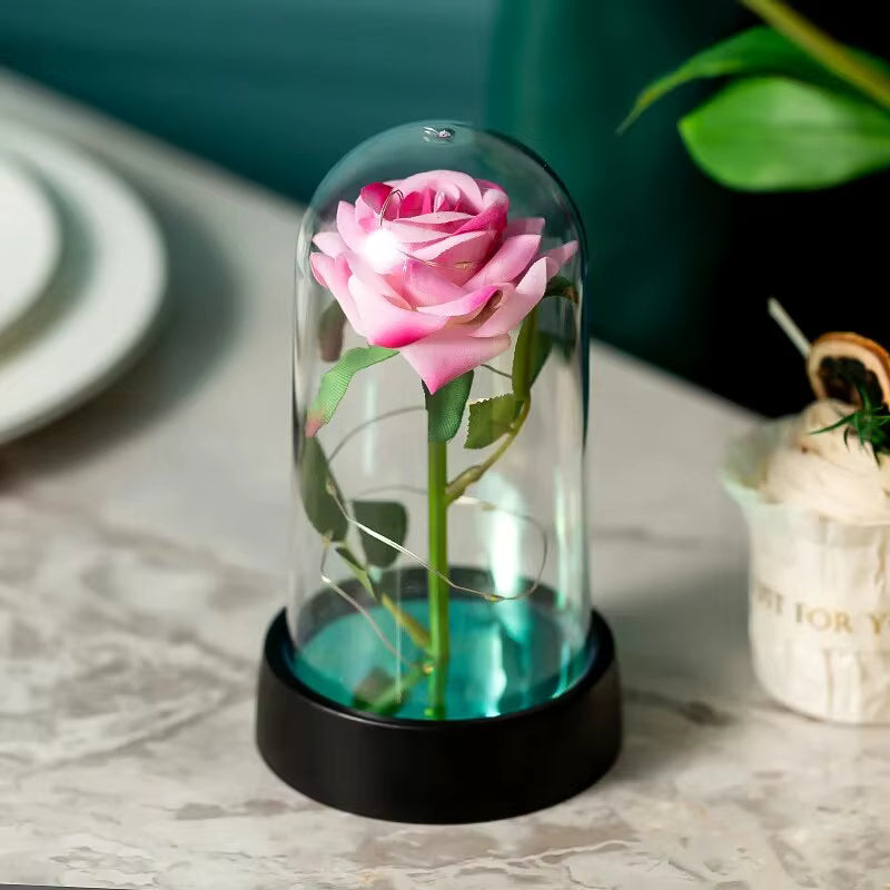 Eternal Rose Dome with LED Lights — Valentine's & Mother's Day Gif