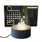 DIY Notepad LED Drawing Board Glowing Acrylic Message Board with Pen Erasable Children'S Drawing Letter Message Board Night Lamp