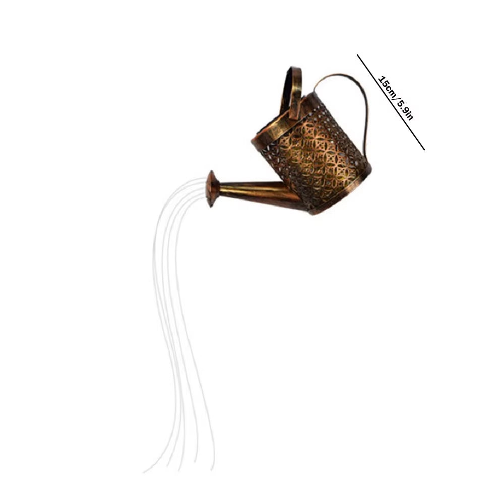 Solar Lanterns Watering Canoutdoor Watering Can Water Lawn Light 36LED Kettle String Light Iron Retro Garden Landscape Lights