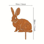 Exclusive Cute Cat Garden Decorative Silhouette - Tiki-Inspired Cat Family Garden Stakes | Perfect Outdoor Statues for Garden