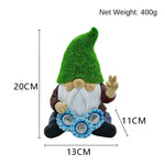 Outdoor Garden Resin Dwarf Statue Lighting Guide Solar Led Lantern Welcome Sign Flocking Dwarf Courtyard Lawn Large Decoration